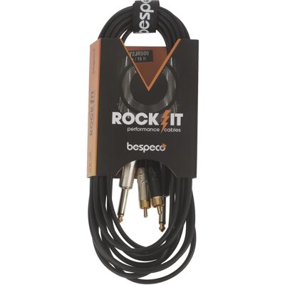 Bespeco ROCKIT Interlink Cable 2x RCA - 2x Jack Mono 5 m Bespeco ROCKIT Interlink Cable 2x RCA - 2x Jack Mono 5 m