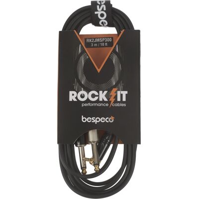 Bespeco Rockit összekötő kábel - 3m, TRS 3,5mm, 2x TS Bespeco Rockit összekötő kábel - 3m, TRS 3,5mm, 2x TS