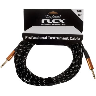 Fonott gitárkábel Tanglewood Fehér/Fekete - 6m - Gitárkábel Fonott gitárkábel Tanglewood Fehér/Fekete - 6m - Gitárkábel