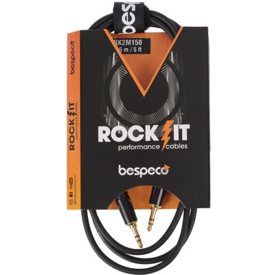 Bespeco ROCKIT Stereo Cable Jack 3,5 TRS - Jack 3,5 TRS 1,5 m Bespeco ROCKIT Stereo Cable Jack 3,5 TRS - Jack 3,5 TRS 1,5 m