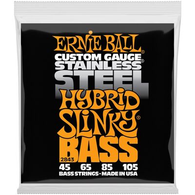 Ernie Ball 2843 Hybrid Slinky Stainless Steel Electric Bass 45-105 Ernie Ball 2843 Hybrid Slinky Stainless Steel Electric Bass 45-105