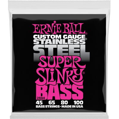 Ernie Ball 2844 Super Slinky Stainless Steel Electric Bass 45-100 Ernie Ball 2844 Super Slinky Stainless Steel Electric Bass 45-100