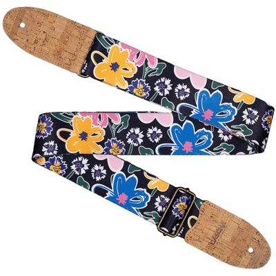 Cascha CGS-VC5 Guitar Strap Vegan Cork Floral Sketch Cascha CGS-VC5 Guitar Strap Vegan Cork Floral Sketch