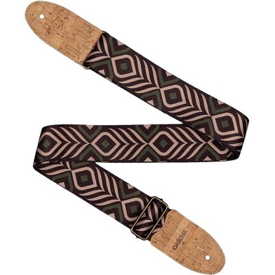 Cascha CGS-VC9 Guitar Strap Vegan Cork Green Chevron Cascha CGS-VC9 Guitar Strap Vegan Cork Green Chevron
