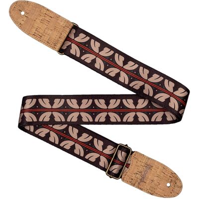 Cascha CGS-VC10 Guitar Strap Vegan Cork Ethnic Red Stripes Cascha CGS-VC10 Guitar Strap Vegan Cork Ethnic Red Stripes
