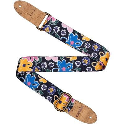 Cascha CUS-VC5 Ukulele Strap Vegan Cork Floral Sketch Cascha CUS-VC5 Ukulele Strap Vegan Cork Floral Sketch