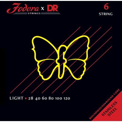 DR Strings Fodera Stainless Steel 6 Light 28120 DR Strings Fodera Stainless Steel 6 Light 28120