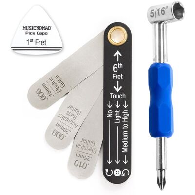 Music Nomad Truss Rod Neck Relief Measure & Adjust Kit for Gibson & PR Music Nomad Truss Rod Neck Relief Measure & Adjust Kit for Gibson & PR