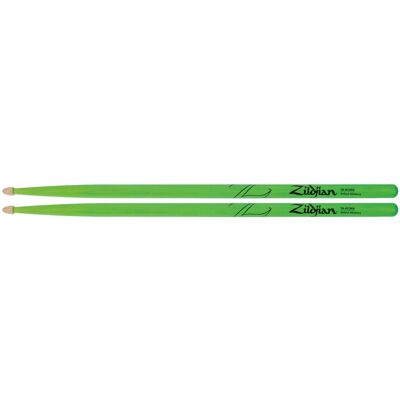 Zildjian 5A Acorn Wood Neon Green Zildjian 5A Acorn Wood Neon Green