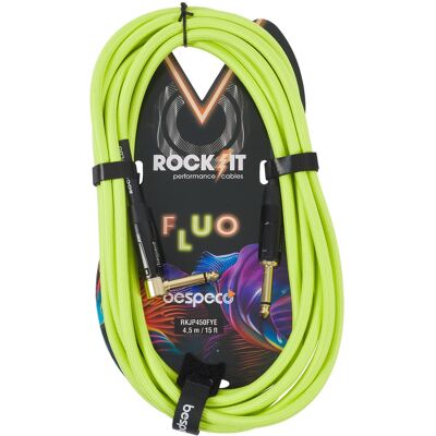 Bespeco ROCKIT FLUO Yellow 4,5 m Right Angle Bespeco ROCKIT FLUO Yellow 4,5 m Right Angle