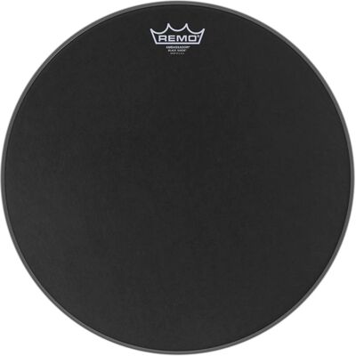 Remo 16" Ambassador Black Suede Remo 16" Ambassador Black Suede