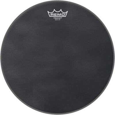 Remo 14" Ambassador Black Suede Snare Side Remo 14" Ambassador Black Suede Snare Side