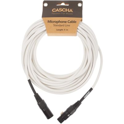 Cascha Standard Line Mic Cable White 9m Cascha Standard Line Mic Cable White 9m