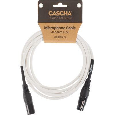 Cascha Standard Line Mic Cable White 3m Cascha Standard Line Mic Cable White 3m