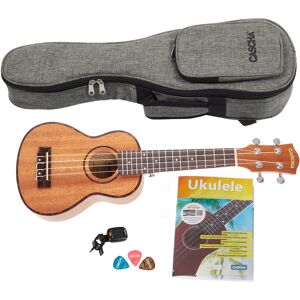 Cascha HH 2027 CZ Soprano Mahogany Ukulele Bundle Cascha HH 2027 CZ Soprano Mahogany Ukulele Bundle