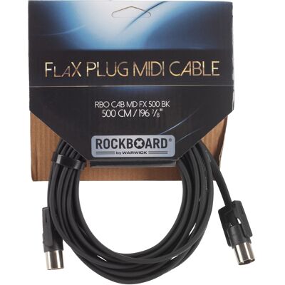RockBoard Kábelek pedálokhoz/ FLAX PLUG MIDI CAB-MD-FX-500-BK - MIDI Kábel RockBoard Kábelek pedálokhoz/ FLAX PLUG MIDI CAB-MD-FX-500-BK - MIDI Kábel
