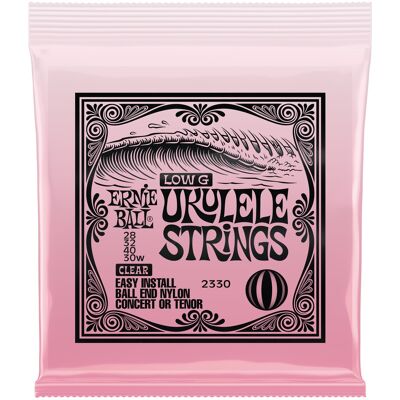Ernie Ball Concert & Tenor Ukulele Strings Wound G Clear Ernie Ball Concert & Tenor Ukulele Strings Wound G Clear