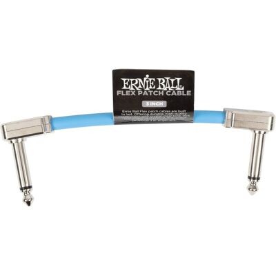 Ernie Ball Flex Patch Cable 3" Blue Ernie Ball Flex Patch Cable 3" Blue