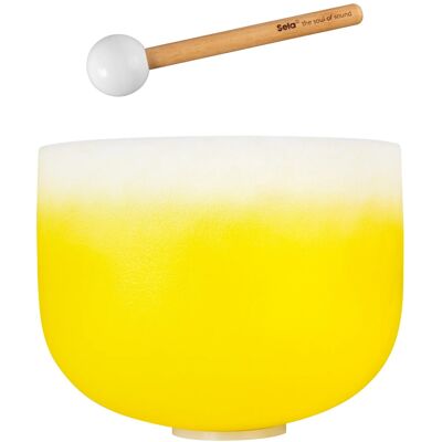 Sela Crystal Singing Bowl Chakra 12" Yellow Solar Plexus E Sela Crystal Singing Bowl Chakra 12" Yellow Solar Plexus E