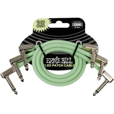 Ernie Ball Flex Patch Cable 12in Glow in Dark 3 Pack Ernie Ball Flex Patch Cable 12in Glow in Dark 3 Pack