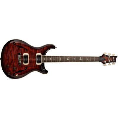 PRS SE Flat Back Hollowbody I Piezo Orange Tiger Smokeburst PRS SE Flat Back Hollowbody I Piezo Orange Tiger Smokeburst