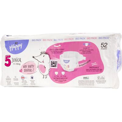BELLA Baby Happy Méret 5 Junior Egyszer használatos pelenkák - Pelenkák BELLA Baby Happy Méret 5 Junior Egyszer használatos pelenkák - Pelenkák