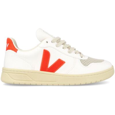 Veja V-10 CWL WHITE ORANGE FLUO Nők - Teniszcipők Veja - Fehér - VX0703152A-4 - Size: 4 Fehér 4 female Veja V-10 CWL WHITE ORANGE FLUO Nők - Teniszcipők Veja - Fehér - VX0703152A-4 - Size: 4 Fehér 4 female
