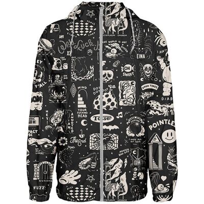 The Dudes Flashy Pattern Windbreaker Férfiak - Kabátok The Dudes - Fekete - 10049962-M - Size: M Fekete M male The Dudes Flashy Pattern Windbreaker Férfiak - Kabátok The Dudes - Fekete - 10049962-M - Size: M Fekete M male