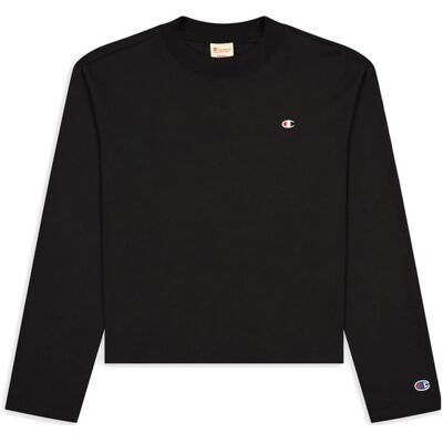 Champion Long Sleeve Jersey Top Black Nők - Pulóverek és kapucnis felsők Champion - Fekete - 114235-KK001-M - Size: M Fekete M female Champion Long Sleeve Jersey Top Black Nők - Pulóverek és kapucnis felsők Champion - Fekete - 114235-KK001-M - Size: M Fekete M female