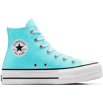 Converse Chuck Taylor All Star Lift Seasonal Colour High Top Triple Cyan Nők - Teniszcipők Converse - Kék - A07570C-6 - Size: 6 Kék 6 female Converse Chuck Taylor All Star Lift Seasonal Colour High Top Triple Cyan Nők - Teniszcipők Converse - Kék - A07570C-6 - Size: 6 Kék 6 female