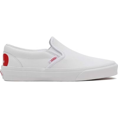 Vans Classic Slip-On Fehér - Cipő - Alacsony Profil, Gofrés Talp Vans Classic Slip-On Fehér - Cipő - Alacsony Profil, Gofrés Talp