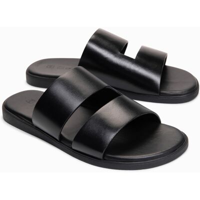 Férfi bőr papucs Ombre - fekete fekete 43-46 male Férfi bőr papucs Ombre - fekete fekete 43-46 male