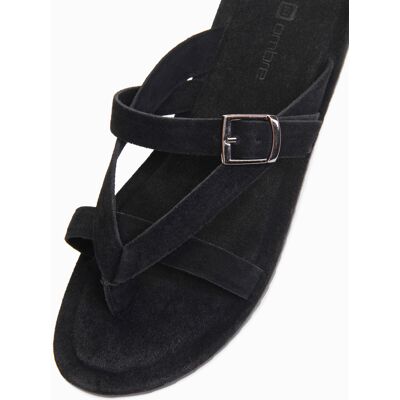 Ombre Férfi velúr flip-flop papucsok extra pántokkal fekete 45 male Ombre Férfi velúr flip-flop papucsok extra pántokkal fekete 45 male