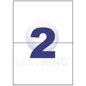 Bluering Etikett címke, 210x148mm, 100 lap, 2 címke/lap Bluering®