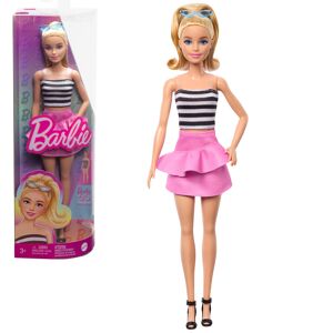 Barbie: Fashionista stílusos baba rózsaszín szoknyában, napszemüveggel - Mattel