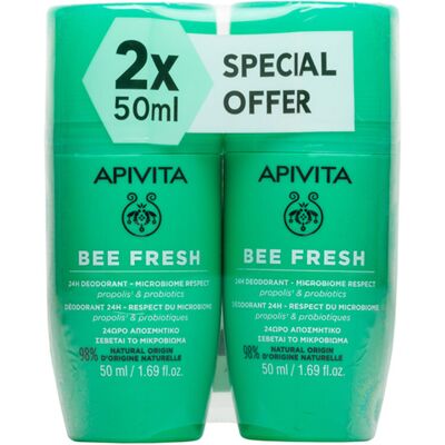 APIVITA BEE Fresh golyós dezodor Duopack (50ml+50ml) APIVITA BEE Fresh golyós dezodor Duopack (50ml+50ml)