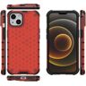 Hurtel Honeycomb tok Páncéltelefontok a TPU Bumper iPhone 13 piros