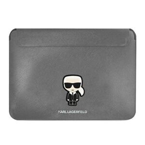 Karl Lagerfeld KLCS14PISFG 14&quot; notebook táska ezüst Saffiano Ikonik Karl