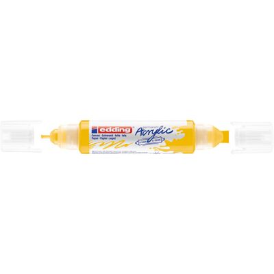 EDDING 5400 akril filctoll 3D kétvégű filctoll (2-3 mm/5-10 mm) jelzősárga (traffic yellow) (905) D5 EDDING 5400 akril filctoll 3D kétvégű filctoll (2-3 mm/5-10 mm) jelzősárga (traffic yellow) (905) D5