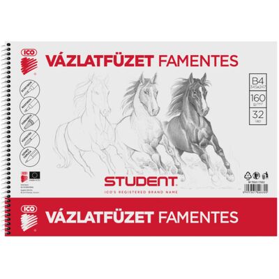 ICO STUDENT famentes vázlatfüzet B/4 - 32 lap ICO STUDENT famentes vázlatfüzet B/4 - 32 lap