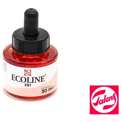 Talens - Ecoline 381 Pastel Red - Liquid watercolor Talens - Ecoline 381 Pastel Red - Liquid watercolor