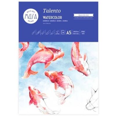 MUSA Talento - akvarelltömb - A5 (300g/m2, 10 lap) MUSA Talento - akvarelltömb - A5 (300g/m2, 10 lap)