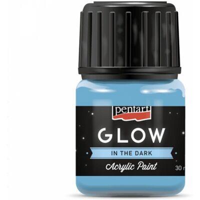 Pentart - GLOW - kék - 30ml - Akrilfesték Pentart - GLOW - kék - 30ml - Akrilfesték