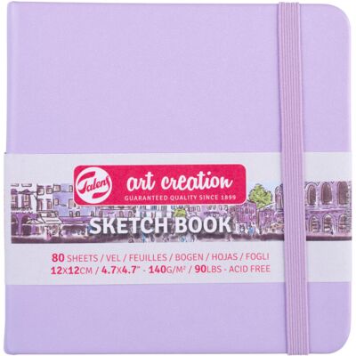 Talens Art Creation Sketch Book rajz- és vázlatfüzet, 12x12cm, 140g/m², 80lap - pasztell ibolya Talens Art Creation Sketch Book rajz- és vázlatfüzet, 12x12cm, 140g/m², 80lap - pasztell ibolya