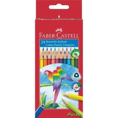 FABER-CASTELL Színes ceruza készlet háromszögletű Papagáj 24 különböző szín FABER-CASTELL Színes ceruza készlet háromszögletű Papagáj 24 különböző szín