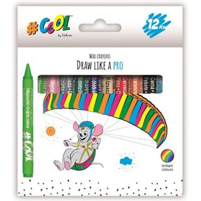 VICTORIA COOL Zsírkréta kerek 12 különböző szín VICTORIA COOL Zsírkréta kerek 12 különböző szín