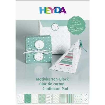 BRUNNEN Heyda A4 20 lapos kartonlap szett türkiz-menta BRUNNEN Heyda A4 20 lapos kartonlap szett türkiz-menta