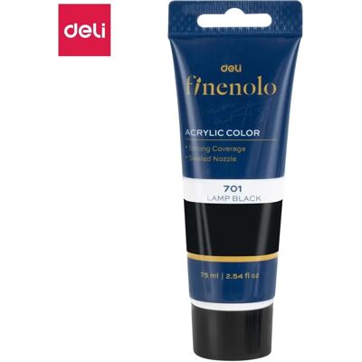 DELI Fekete akrilfesték 75ml DELI Fekete akrilfesték 75ml