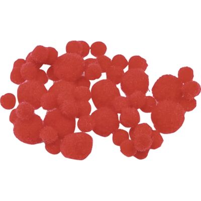BRUNNEN Knorr Prandell piros pompom 8-20mm 100 darabos BRUNNEN Knorr Prandell piros pompom 8-20mm 100 darabos