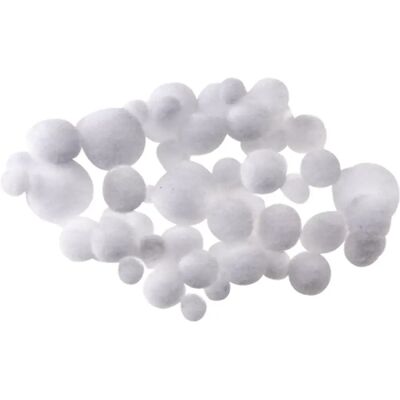 BRUNNEN Knorr Prandell fehér pompom 8-20mm 100 darabos BRUNNEN Knorr Prandell fehér pompom 8-20mm 100 darabos